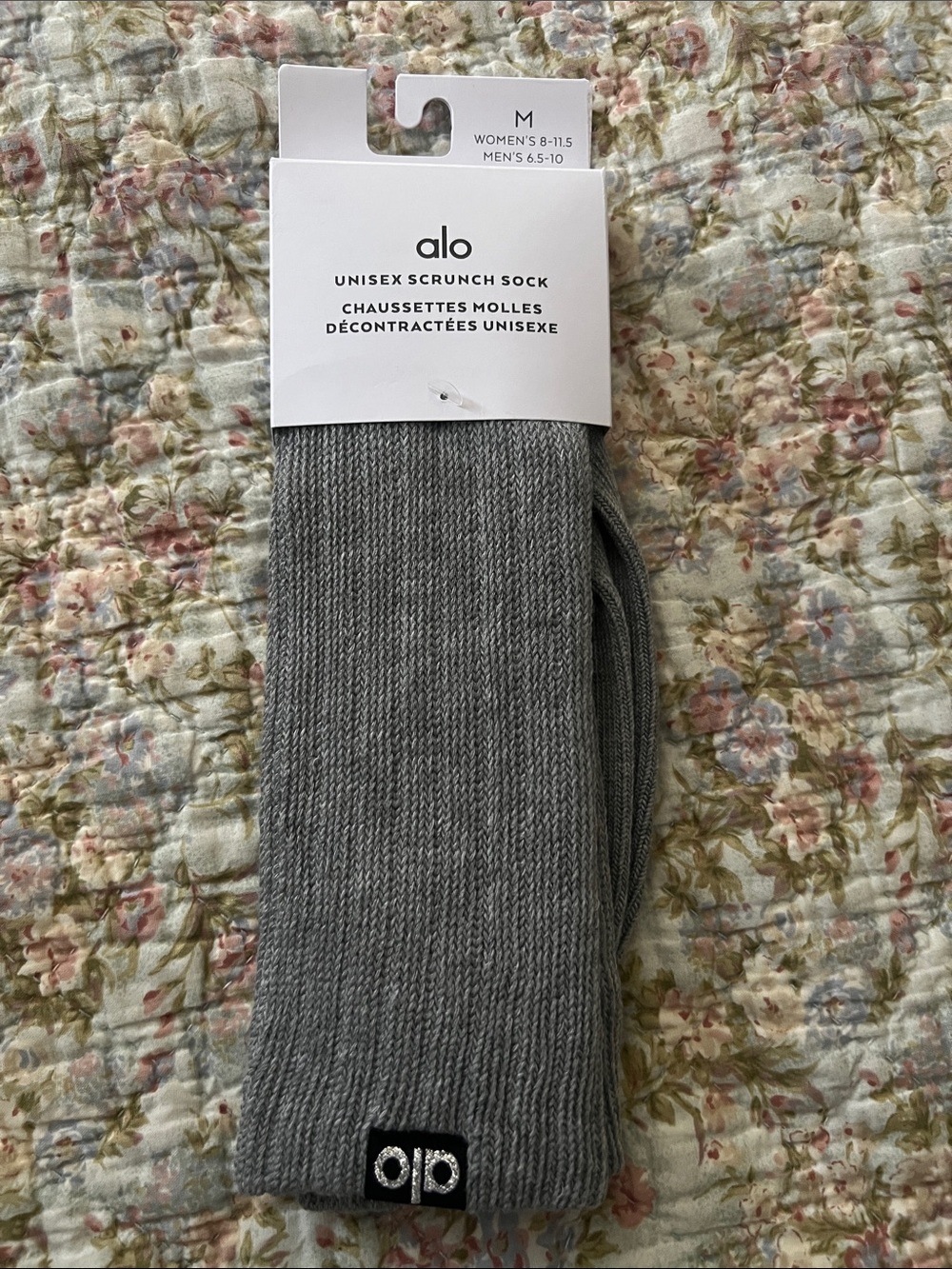 ALO Yoga Men's Unisex Scrunch Athletic Socks in Gray
